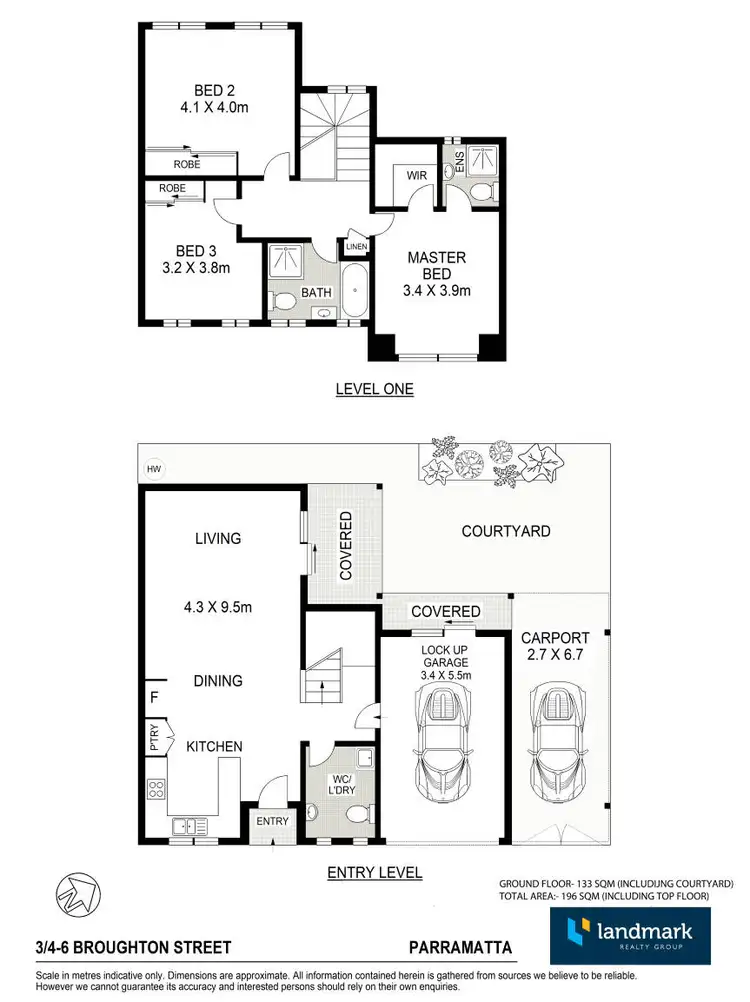 Floorplan of Homely townhouse listing, 3/4-6 Broughton Street, Parramatta NSW 2150