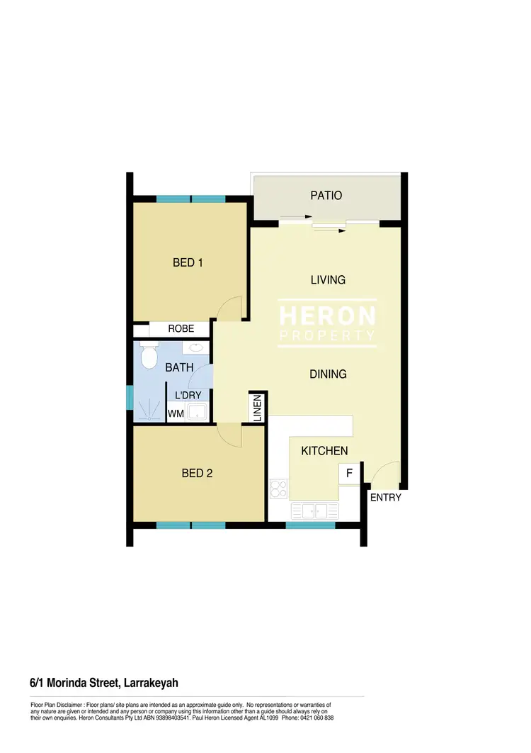 Floorplan of Homely apartment listing, 6/1 Morinda Street, Larrakeyah NT 820