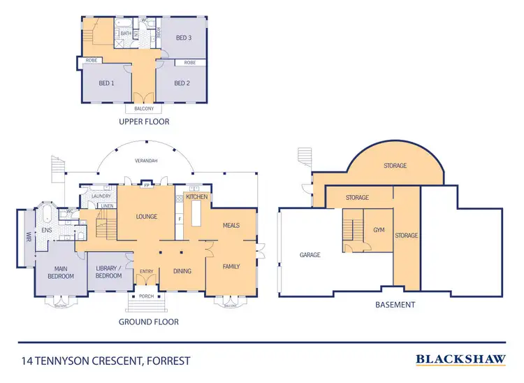Floorplan of Homely house listing, 14 Tennyson Crescent, Forrest ACT 2603