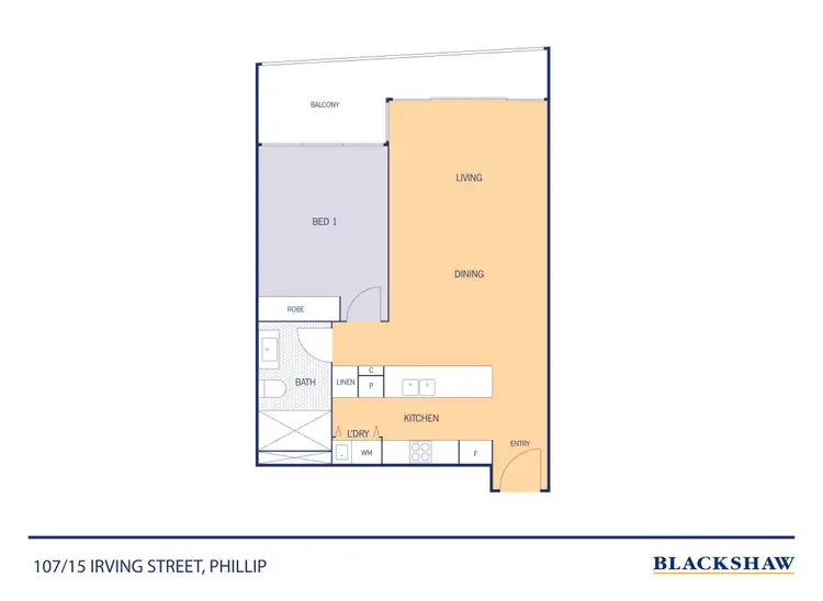 Floorplan of Homely apartment listing, 107/15 Irving Street, Phillip ACT 2606