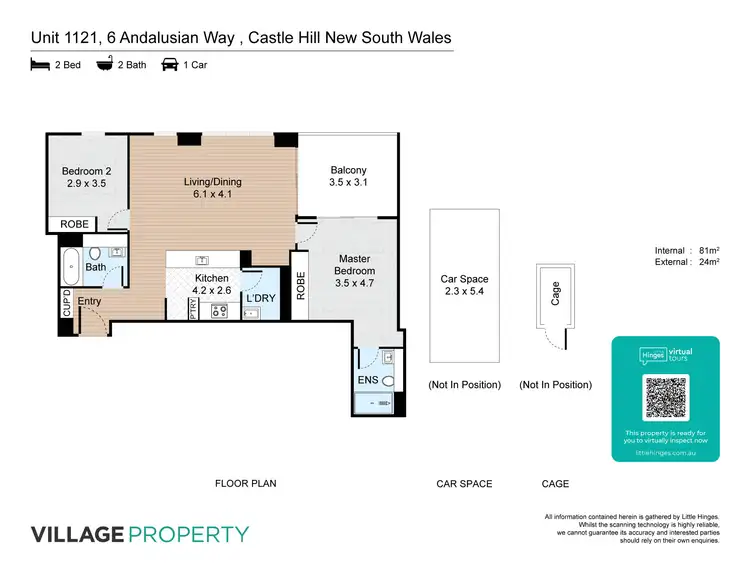 Floorplan of Homely apartment listing, 1121/6 Mandala Parade, Castle Hill NSW 2154