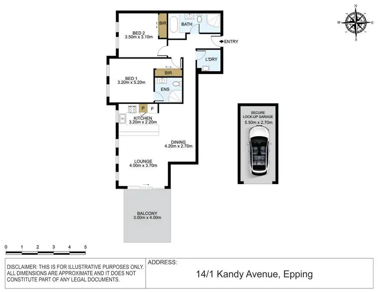 Floorplan of Homely apartment listing, 14/1 Kandy Avenue, Epping NSW 2121
