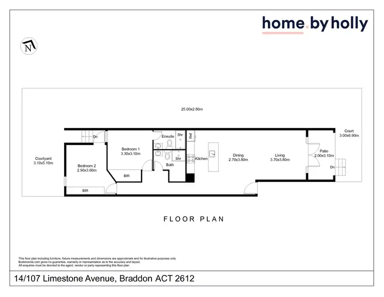 Floorplan of Homely apartment listing, 14/107 Limestone Avenue, Braddon ACT 2612