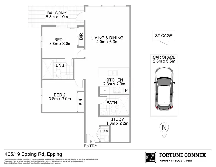 Floorplan of Homely apartment listing, 405/19 Epping Road, Epping NSW 2121