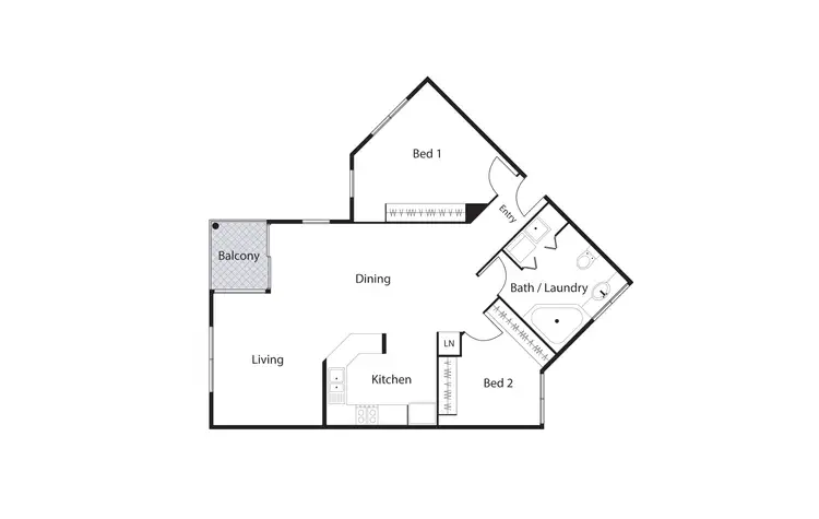 Floorplan of Homely apartment listing, 18/1 Port Jackson Circuit, Phillip ACT 2606