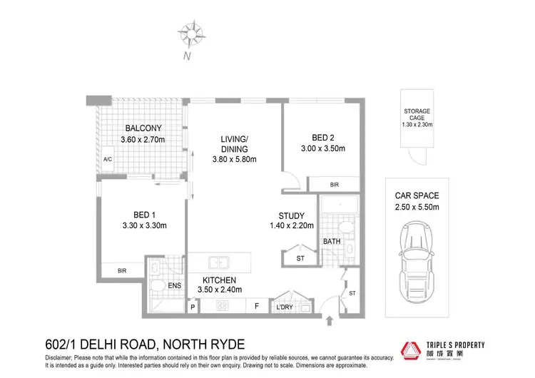Floorplan of Homely apartment listing, 602/1 Delhi Road, North Ryde NSW 2113