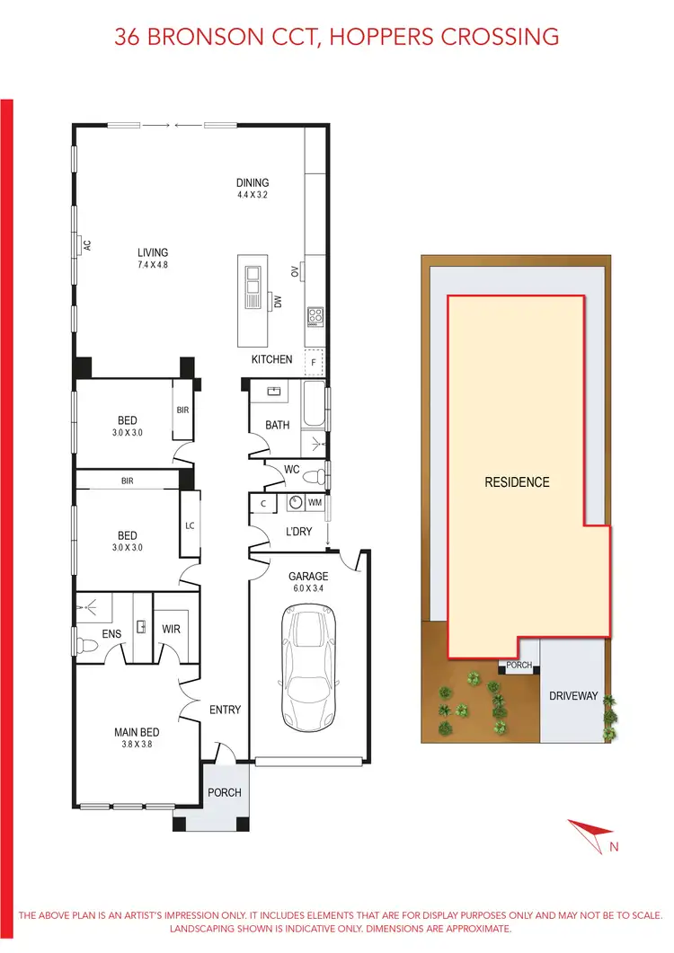 Floorplan of Homely house listing, 36 Bronson Circuit, Hoppers Crossing VIC 3029