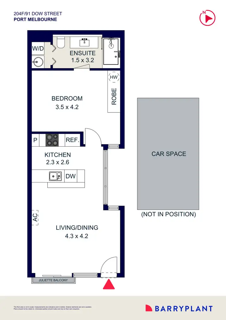 Floorplan of Homely apartment listing, 204F/91 Dow Street, Port Melbourne VIC 3207