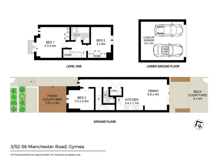 Floorplan of Homely townhouse listing, 3/52-56 Manchester Road, Gymea NSW 2227
