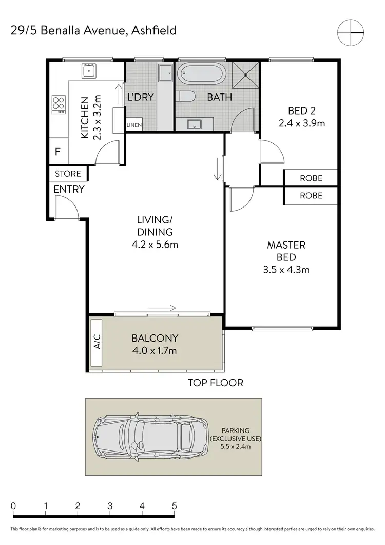 Floorplan of Homely unit listing, 29/5 Benalla Avenue, Ashfield NSW 2131