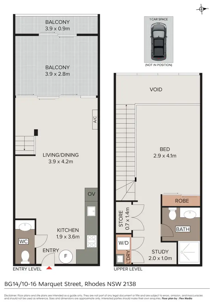 Floorplan of Homely apartment listing, BG14/10-16 Marquet Street, Rhodes NSW 2138