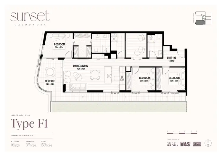 Floorplan of Homely apartment listing, 105/5-7 Bombala Terrace, Caloundra QLD 4551