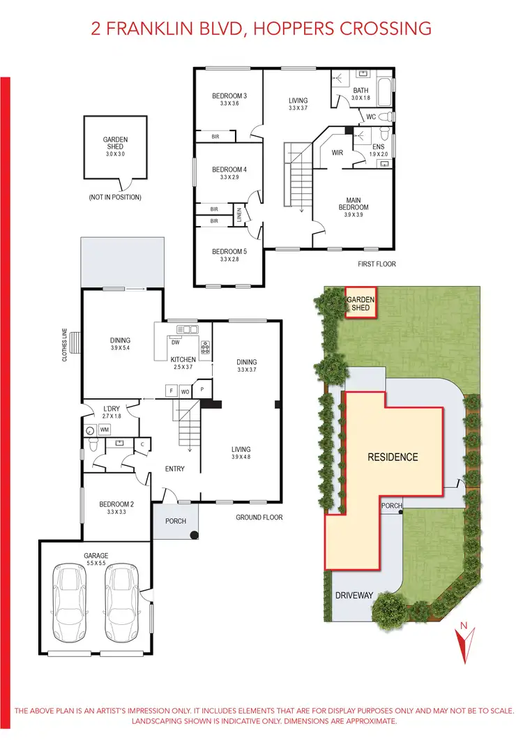 Floorplan of Homely house listing, 2 Franklin Boulevard, Hoppers Crossing VIC 3029