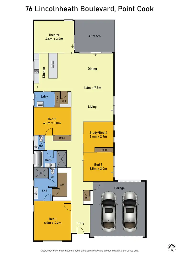 Floorplan of Homely house listing, 76 Lincolnheath Boulevard, Point Cook VIC 3030