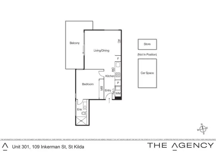 Floorplan of Homely apartment listing, 301/109 Inkerman Street, St Kilda VIC 3182