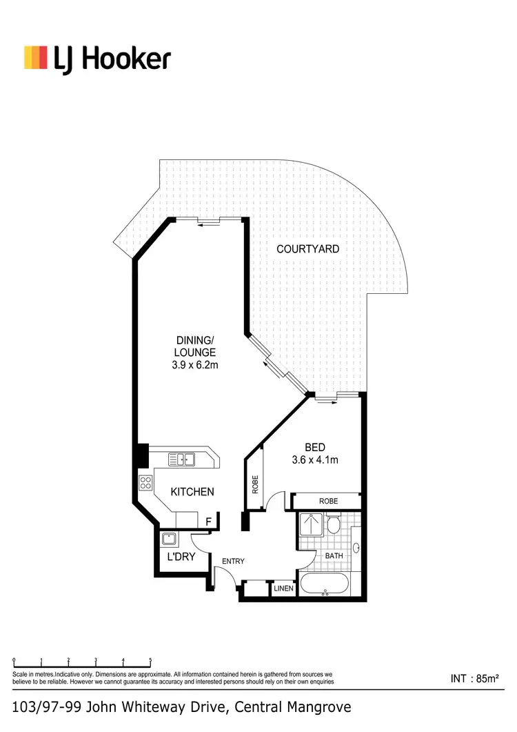 Floorplan of Homely apartment listing, 103/97-99 John Whiteway Drive, Gosford NSW 2250