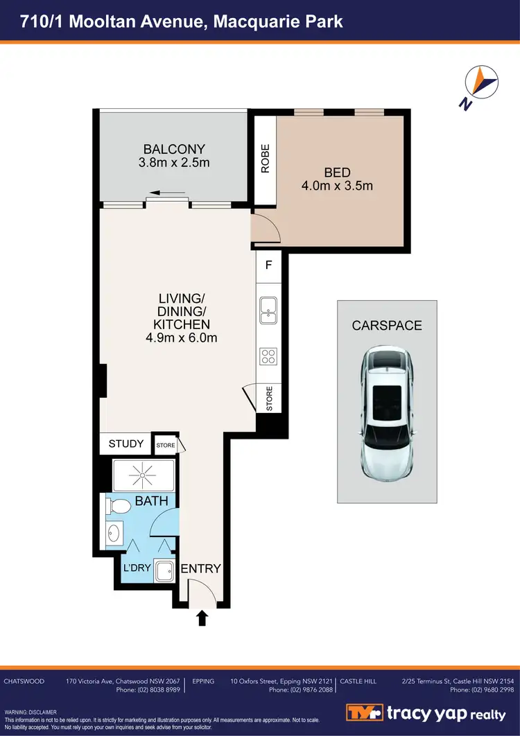 Floorplan of Homely apartment listing, 710/1 Mooltan Avenue, Macquarie Park NSW 2113