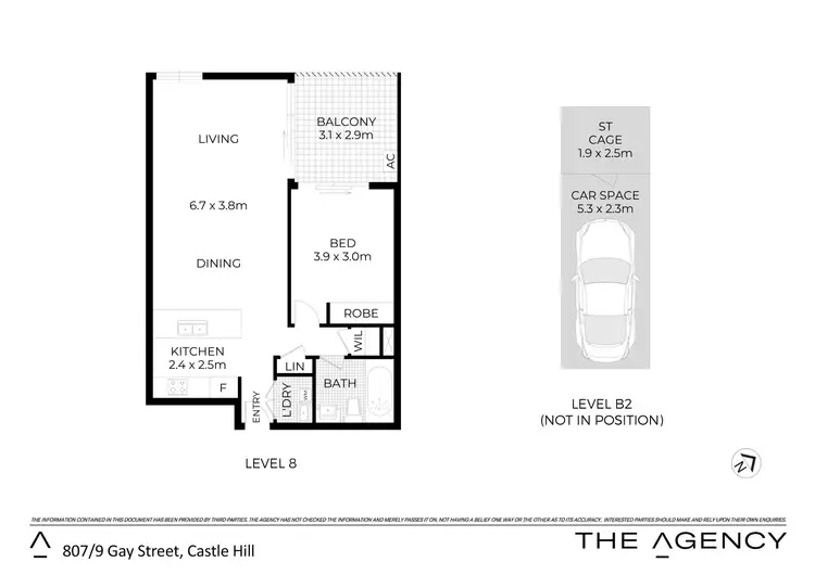 Floorplan of Homely apartment listing, 807/9 Gay Street, Castle Hill NSW 2154