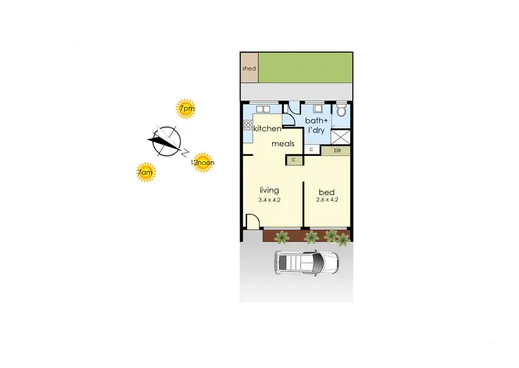 Floorplan of Homely unit listing, 2/29 Gairloch Drive, Frankston VIC 3199