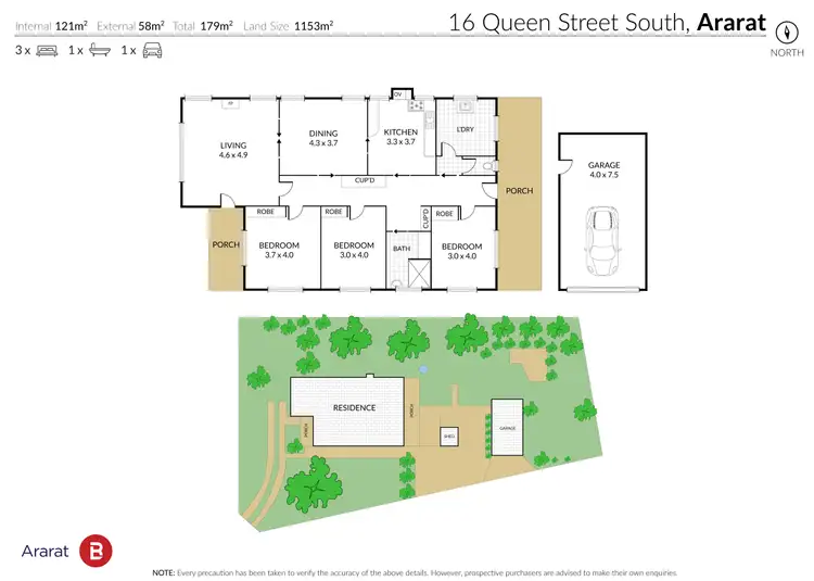 Floorplan of Homely house listing, 16 Queen Street South, Ararat VIC 3377