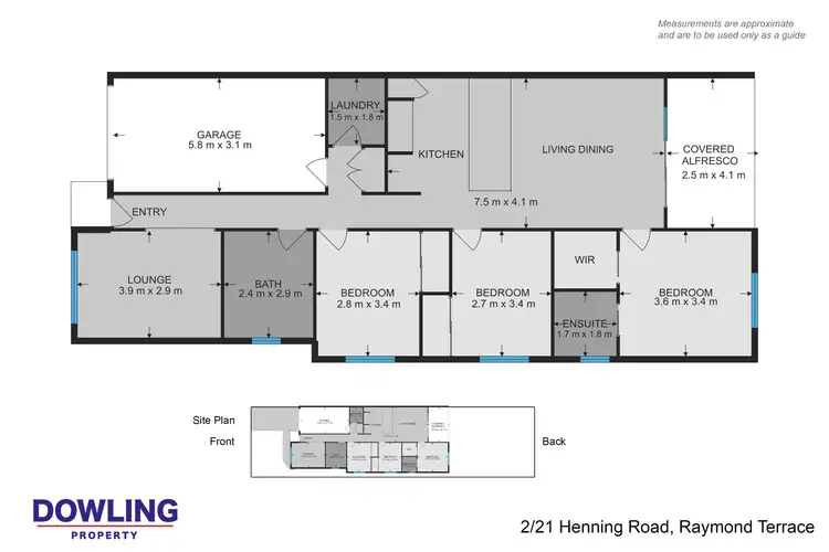 Floorplan of Homely semi-detached listing, 2/21 Henning Road, Raymond Terrace NSW 2324