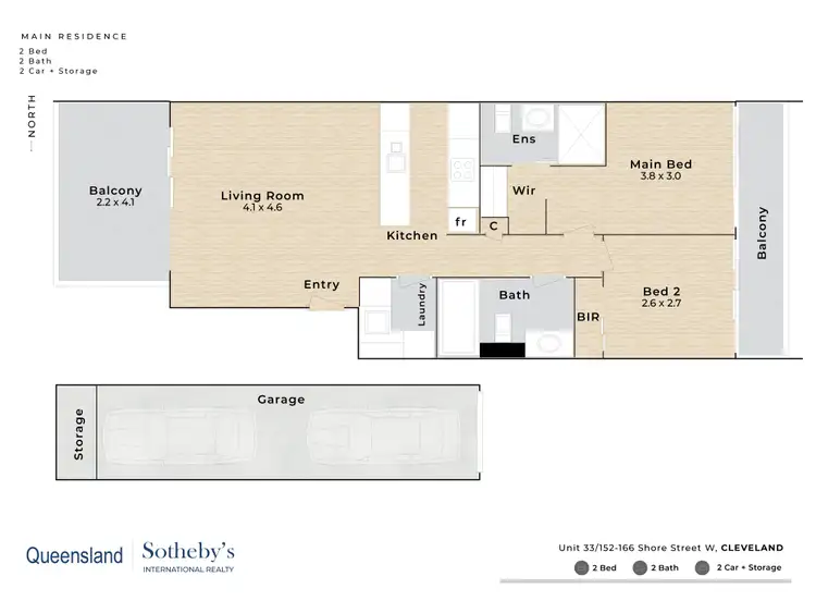 Floorplan of Homely apartment listing, 33/152-166 Shore Street West Street, Cleveland QLD 4163