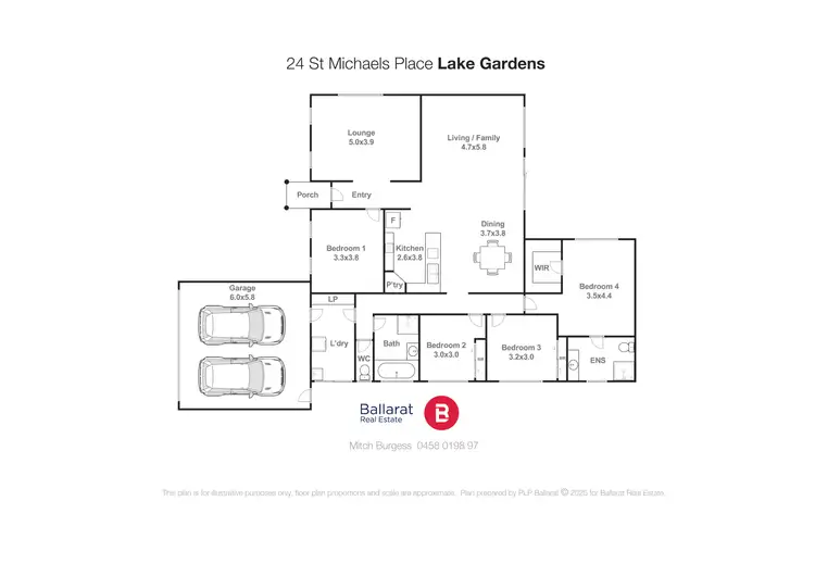 Floorplan of Homely house listing, 24 St Michaels Place, Lake Gardens VIC 3355