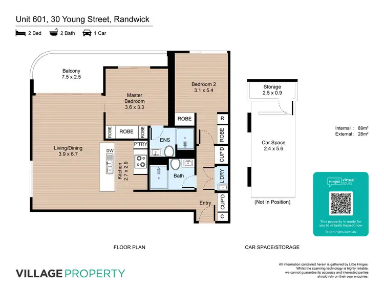 Floorplan of Homely apartment listing, 601/30 Young Street, Randwick NSW 2031