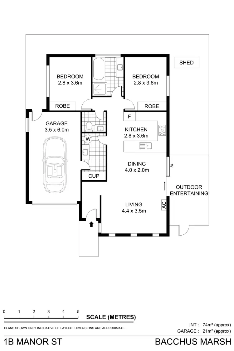 Floorplan of Homely townhouse listing, 1B Manor Street, Bacchus Marsh VIC 3340
