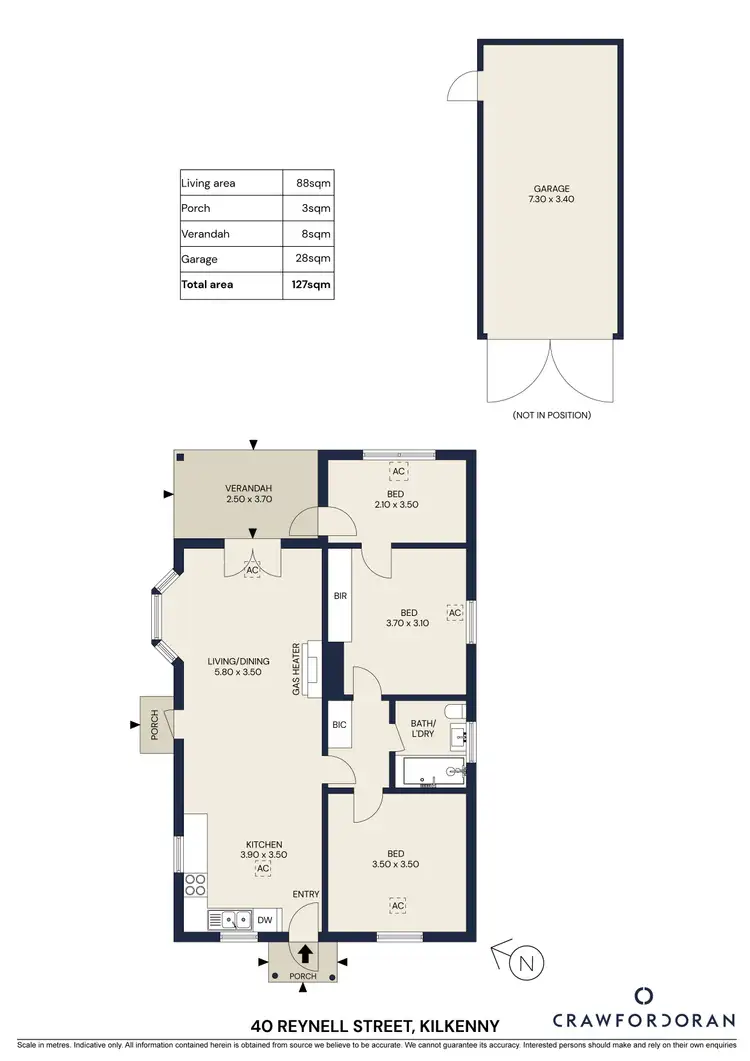 Floorplan of Homely house listing, 40 Reynell Street, Kilkenny SA 5009
