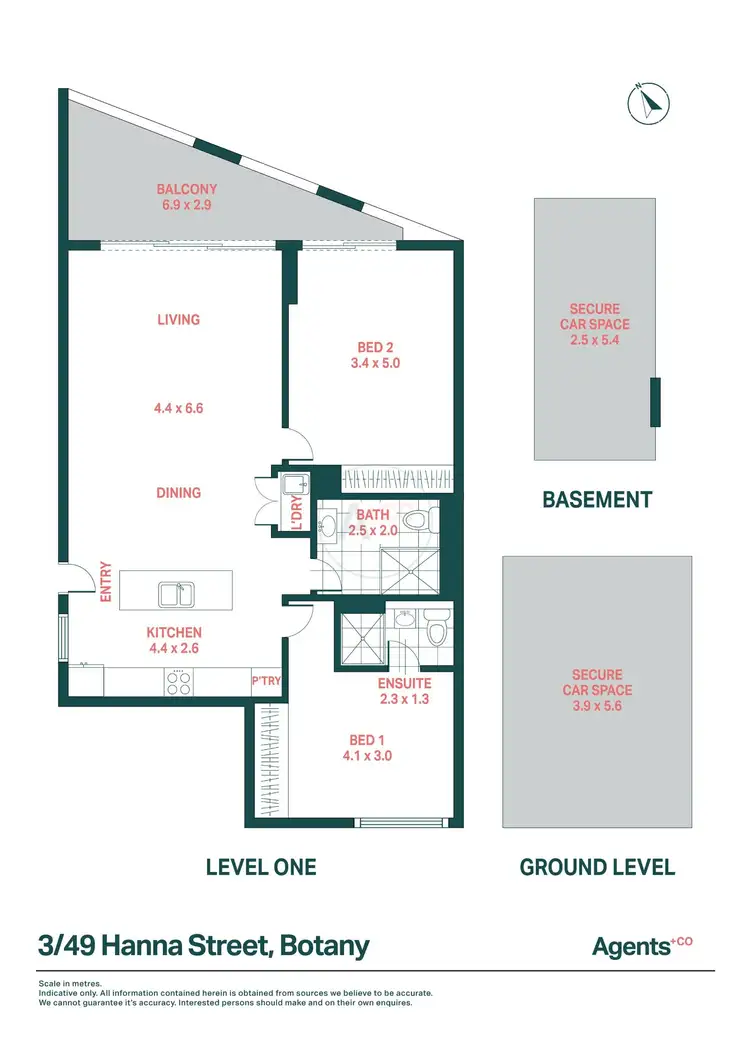 Floorplan of Homely unit listing, 3/49 Hanna Street, Botany NSW 2019