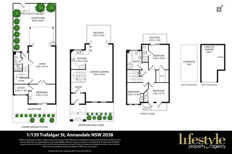 Floorplan of Homely townhouse listing, 139-141 Trafalgar Street, Annandale NSW 2038