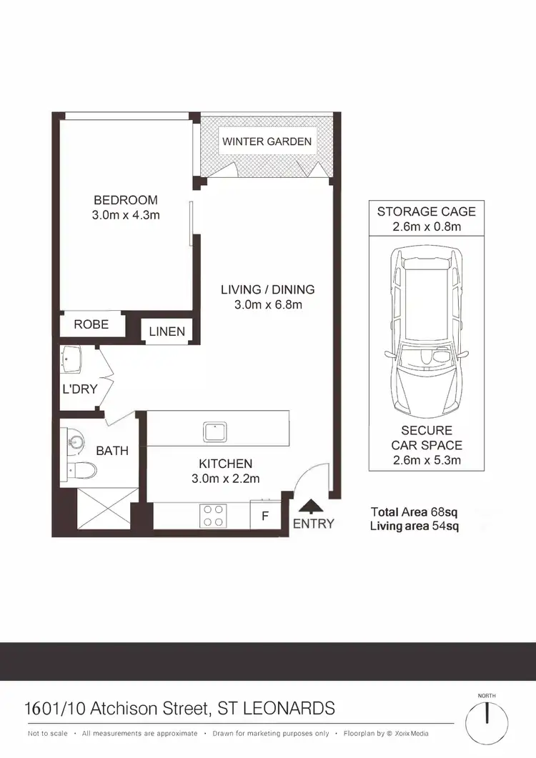 Floorplan of Homely apartment listing, 1601/10 Atchison Street, St Leonards NSW 2065