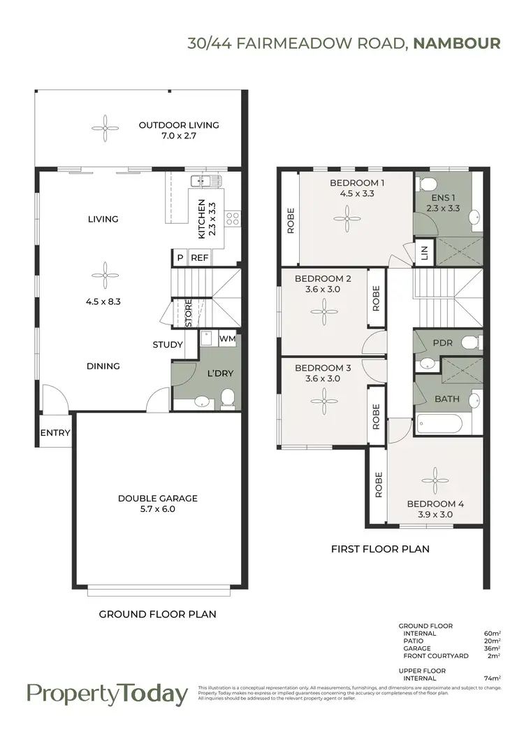 Floorplan of Homely townhouse listing, 30/44 Fairmeadow Road, Nambour QLD 4560