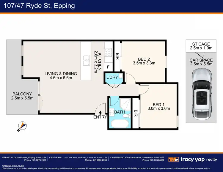 Floorplan of Homely apartment listing, 107/47 Ryde Street, Epping NSW 2121