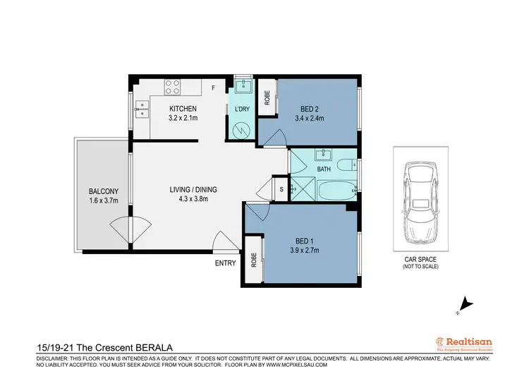 Floorplan of Homely unit listing, Unit 15/19-21 The Crescent, Berala NSW 2141