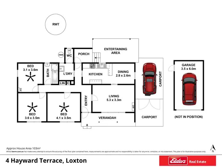 Floorplan of Homely house listing, 4 Hayward Terrace, Loxton SA 5333