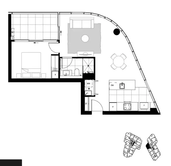Floorplan of Homely apartment listing, 1201/1 Grazier Lane, Belconnen ACT 2617