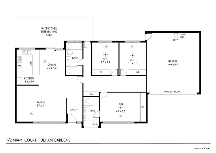 Floorplan of Homely house listing, 1/2 Miami Court, Fulham Gardens SA 5024