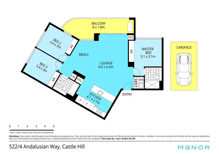 Floorplan of Homely apartment listing, 522/4 Andalusion Way, Castle Hill NSW 2154