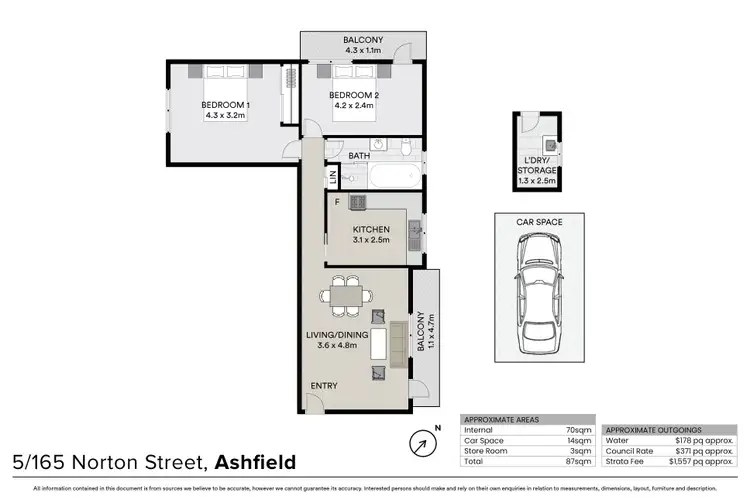 Floorplan of Homely apartment listing, 5/165 Norton Street, Ashfield NSW 2131