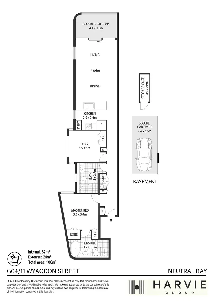 Floorplan of Homely apartment listing, G04/11 Wyagdon Street, Neutral Bay NSW 2089