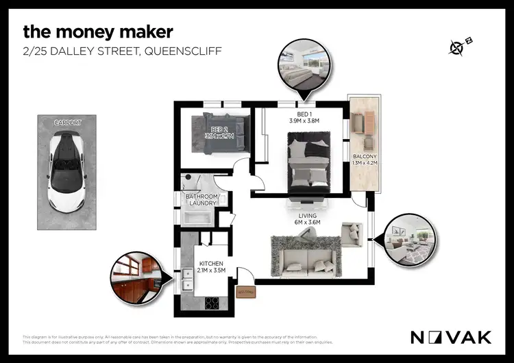 Floorplan of Homely apartment listing, 2/25 Dalley Street, Queenscliff NSW 2096