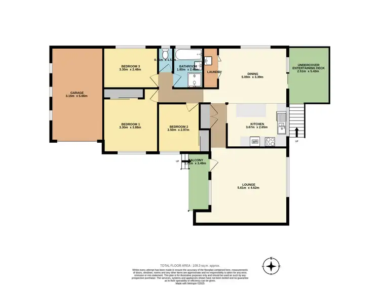 Floorplan of Homely semi-detached listing, 1/60 Meehan Drive, Kiama Downs NSW 2533