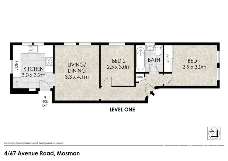 Floorplan of Homely apartment listing, 4/67 Avenue Road, Mosman NSW 2088