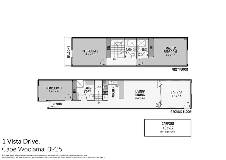 Floorplan of Homely townhouse listing, 1 Vista Drive, Cape Woolamai VIC 3925