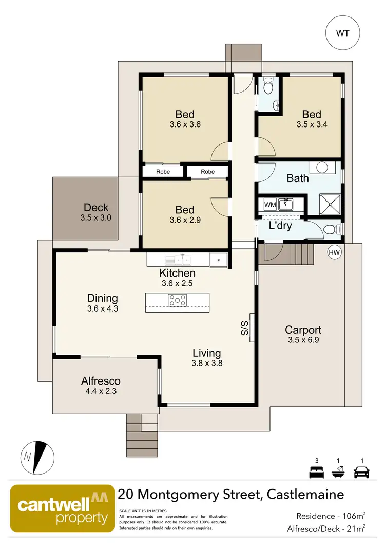 Floorplan of Homely house listing, 20 Montgomery Street, Castlemaine VIC 3450