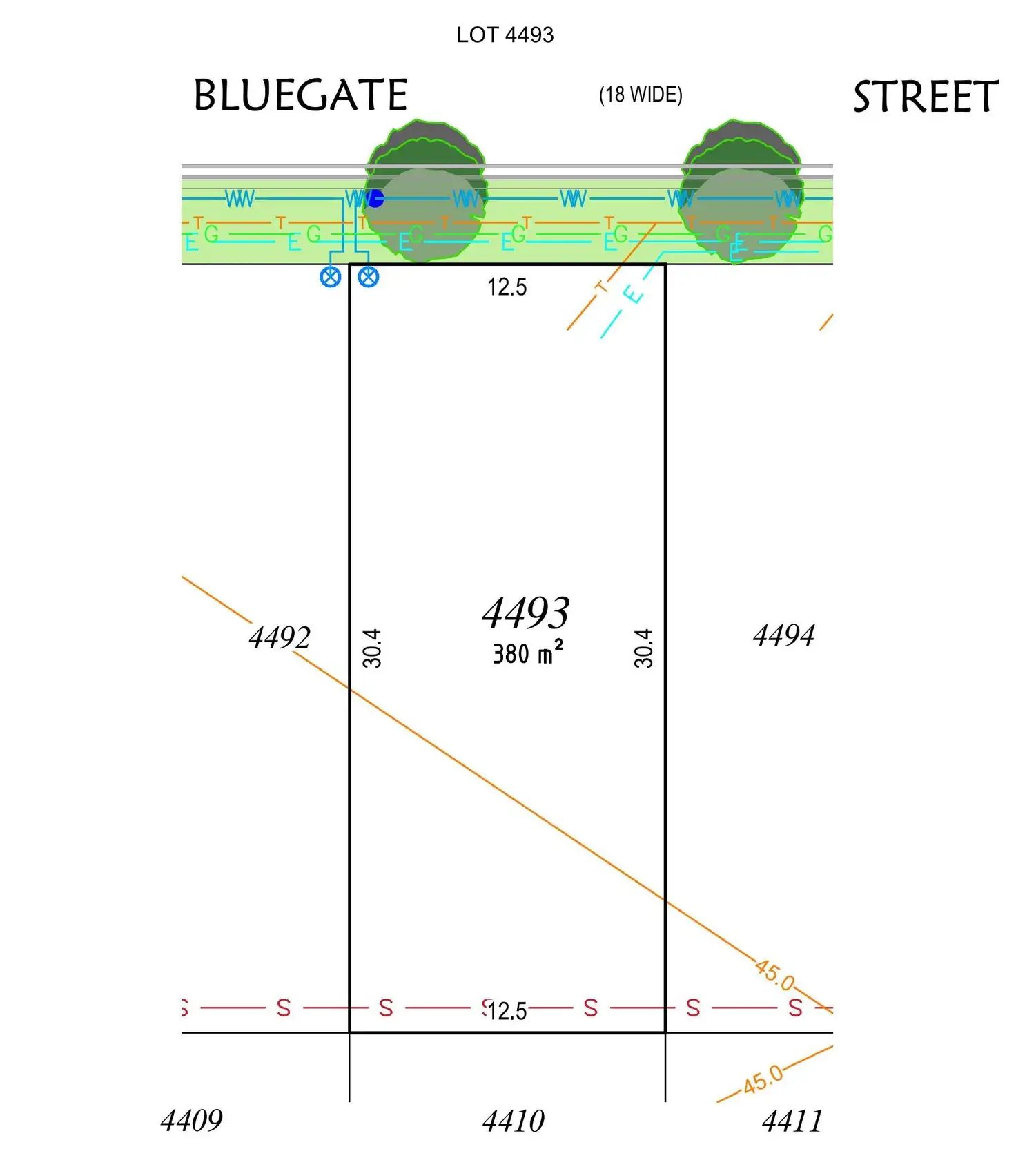Floorplan of Homely land listing, LOT 4493 Bluegate Street, Box Hill NSW 2765