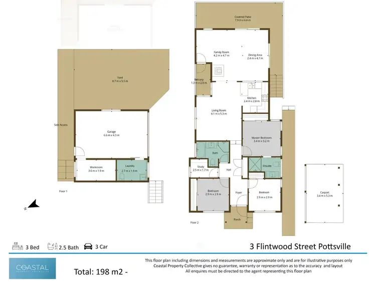 Floorplan of Homely house listing, 3 Flintwood Street, Pottsville NSW 2489