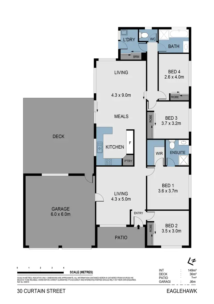 Floorplan of Homely house listing, 30 Curtain Street, Eaglehawk VIC 3556